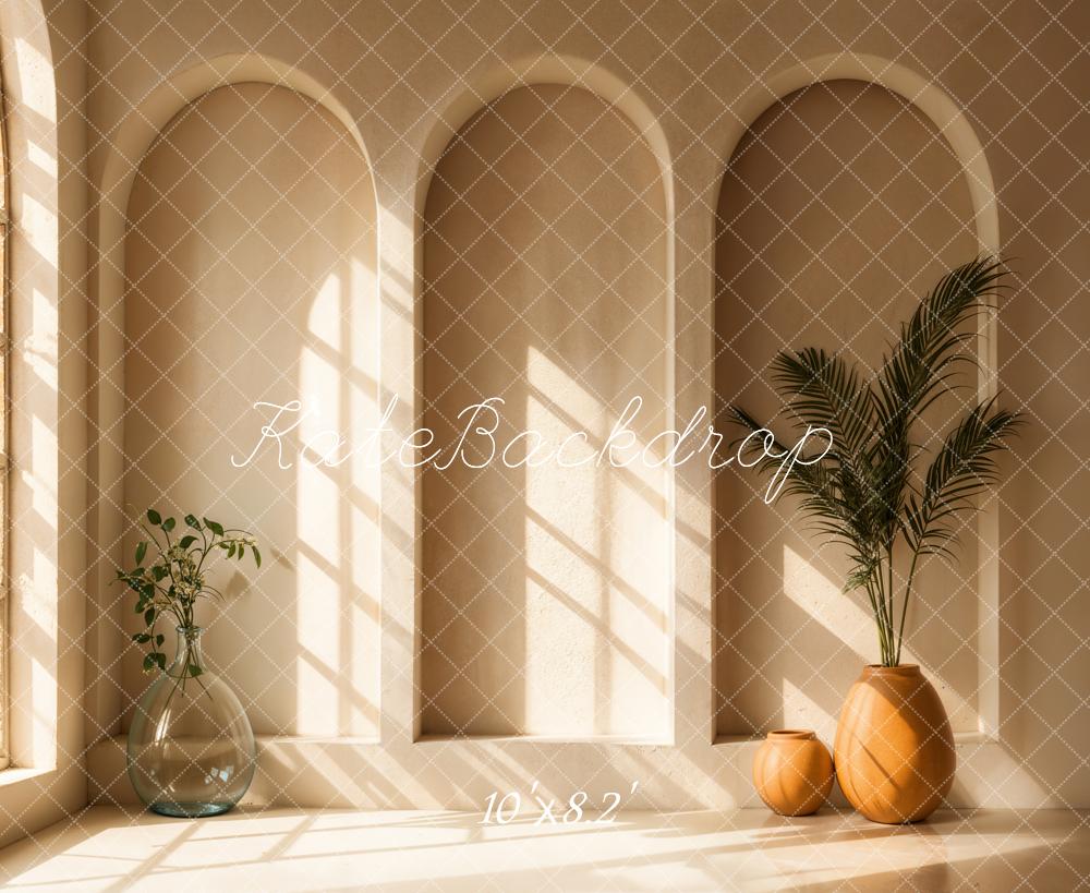 Kate Minimalistisch Bogen Sonnenlicht Beige Hintergrund Entworfen von Emetselch