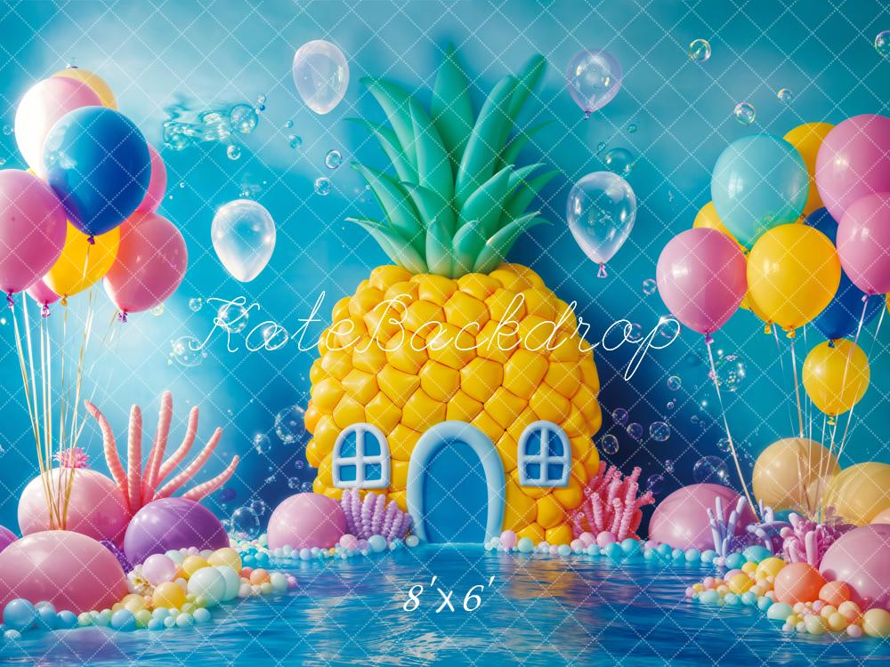 Kate Unterwasser Ananas Ballons Bunt Hintergrund Entworfen von Emetselch - Kate Backdrop.de