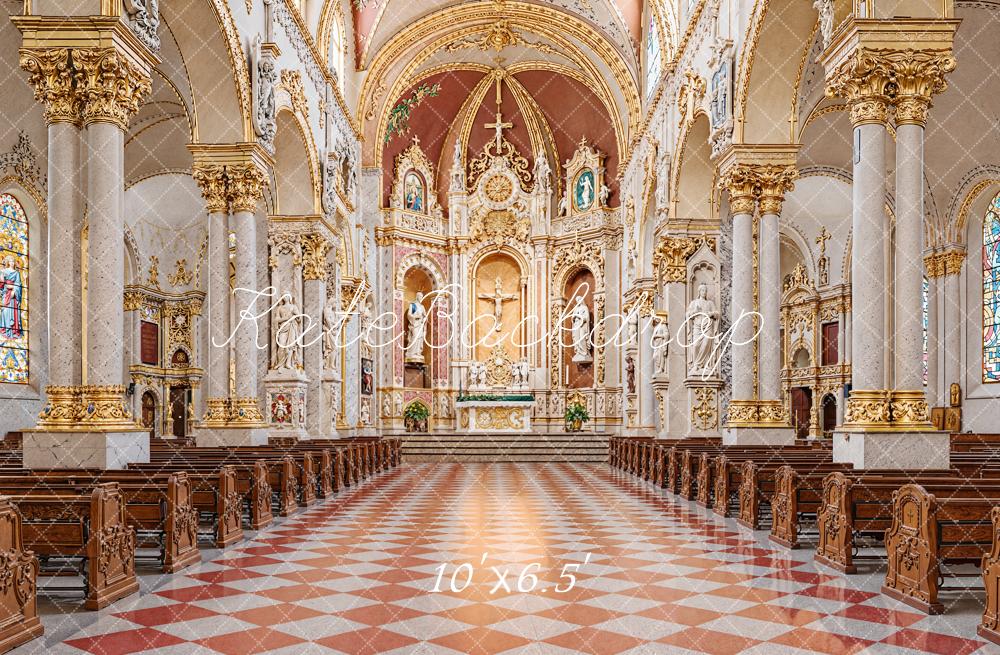 Kate Kirche Altar Gold Barock Hintergrund Entworfen von Emetselch