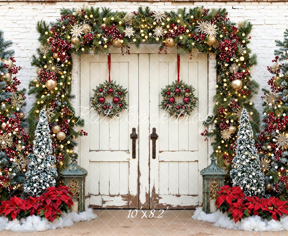 Kate Weihnachten Tür Tannenbaum Dekoration Hintergrund Entworfen von Emetselch - Kate Backdrop.de