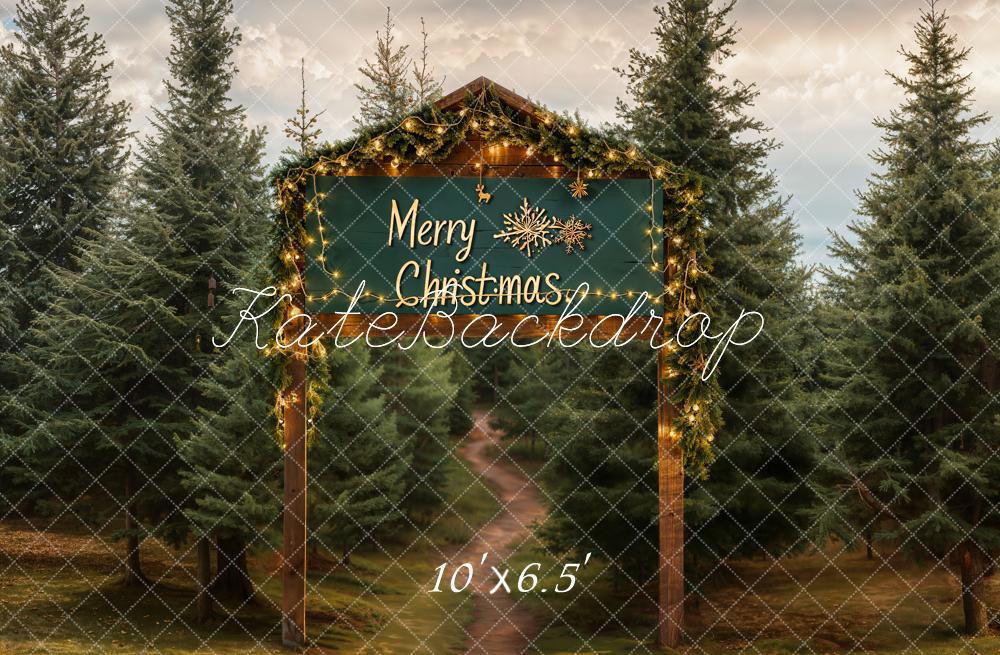 Kate Weihnachten Tannen Baum Lichterkette Hintergrund Entworfen von Emetselch - Kate Backdrop.de