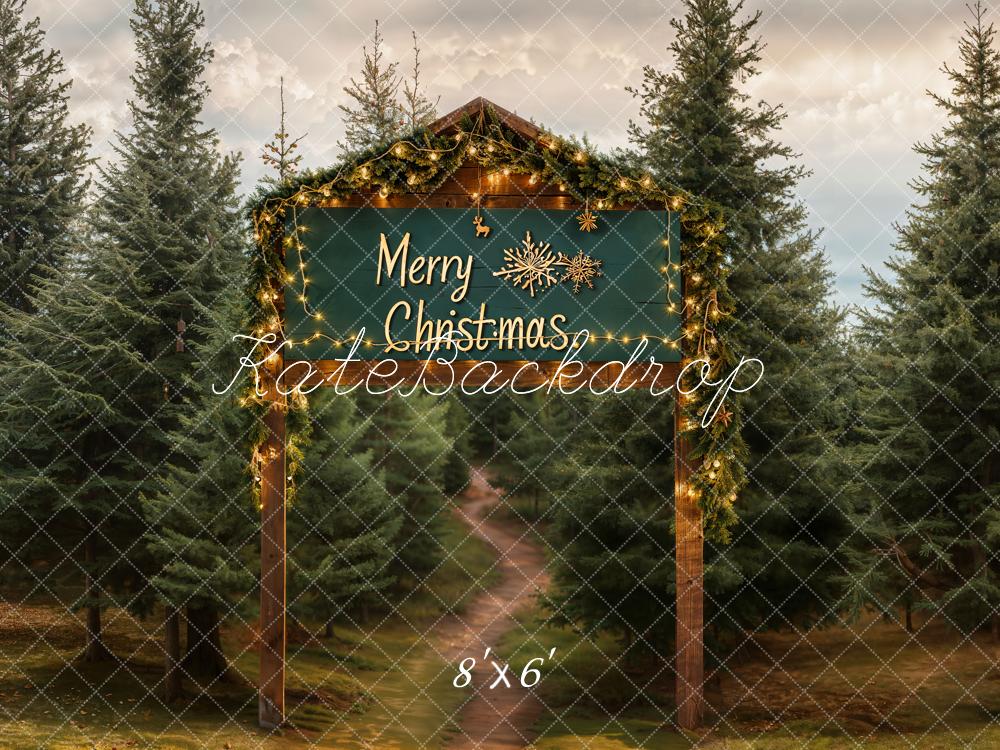 Kate Weihnachten Tannen Baum Lichterkette Hintergrund Entworfen von Emetselch - Kate Backdrop.de