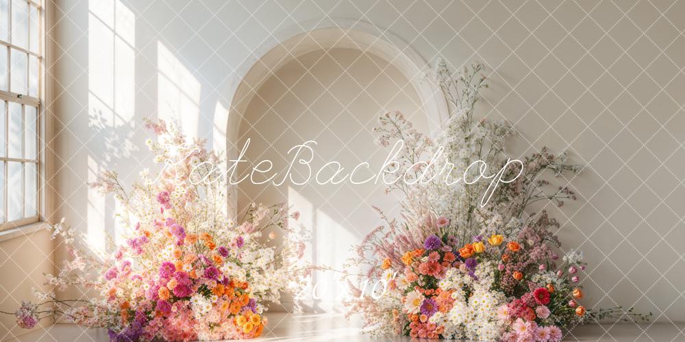 Kate Blumenbogen Farbmix Elegant Hintergrund Entworfen von Emetselch - Kate Backdrop.de