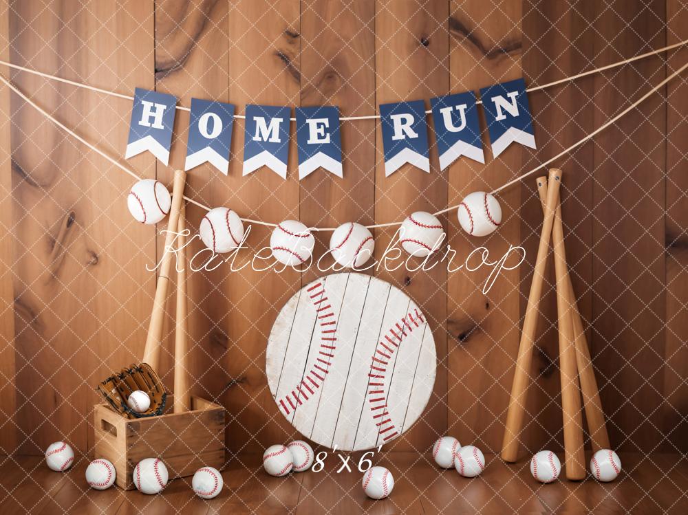 Kate Baseball Schläger Bälle Holz Braun Hintergrund Entworfen von Emetselch