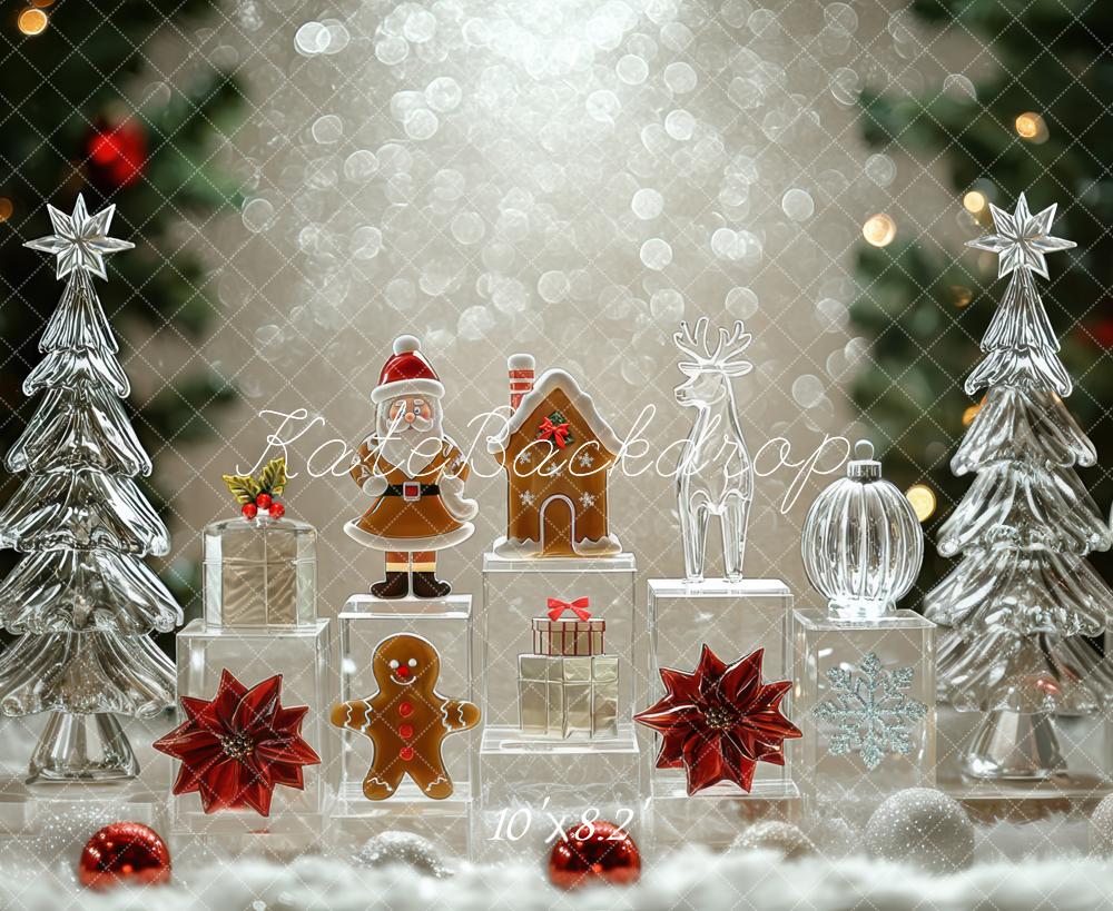 Kate Weihnachten Glasdeko Lebkuchen Bokeh Hintergrund Entworfen von Mini MakeBelieve - Kate Backdrop.de