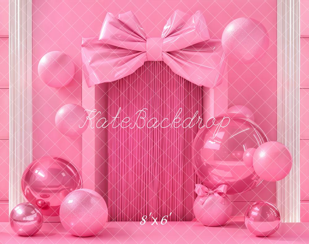 Kate Geburtstag Schleife Ballons Rosa Fleece Hintergrund Entworfen von Emetselch