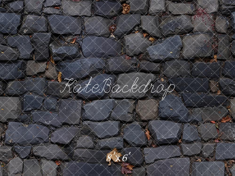 Kate Stein Mauer Herbstlaub Natur Hintergrund Entworfen von Kate Image