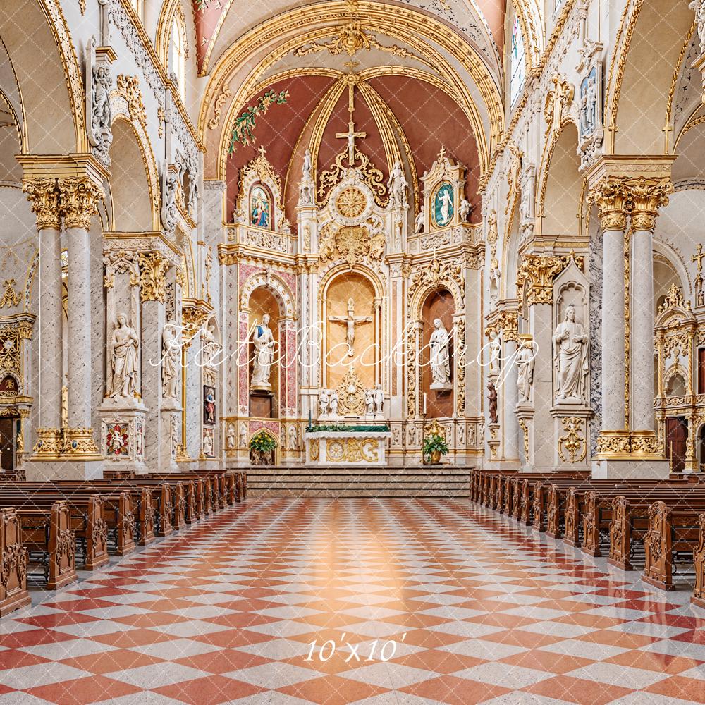 Kate Kirche Altar Gold Barock Hintergrund Entworfen von Emetselch