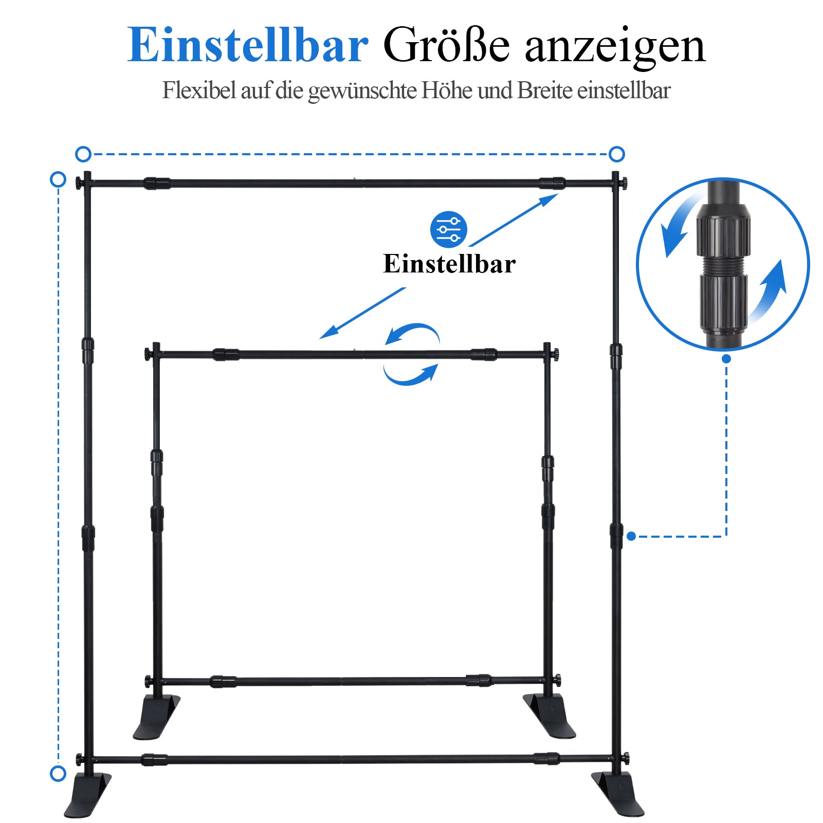 Kate Gerüst Teleskopische Ausrüstung Verstellbare Fotokulisse Display Ständer - Kate Backdrop.de