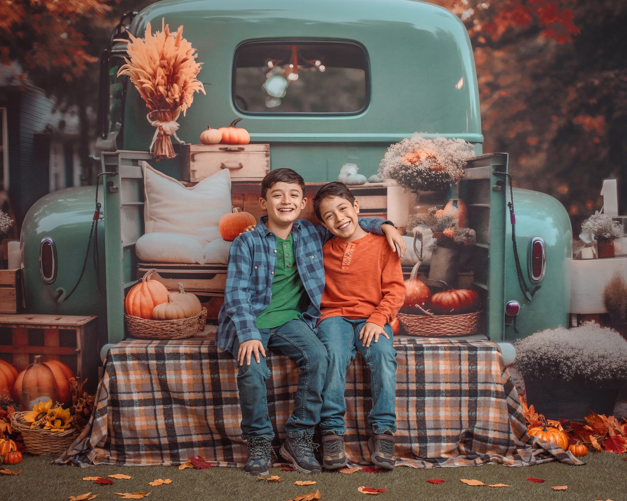 Super Sale - Kate Herbst Auto LKW Hintergrund für Fotografie - Kate Backdrop.de
