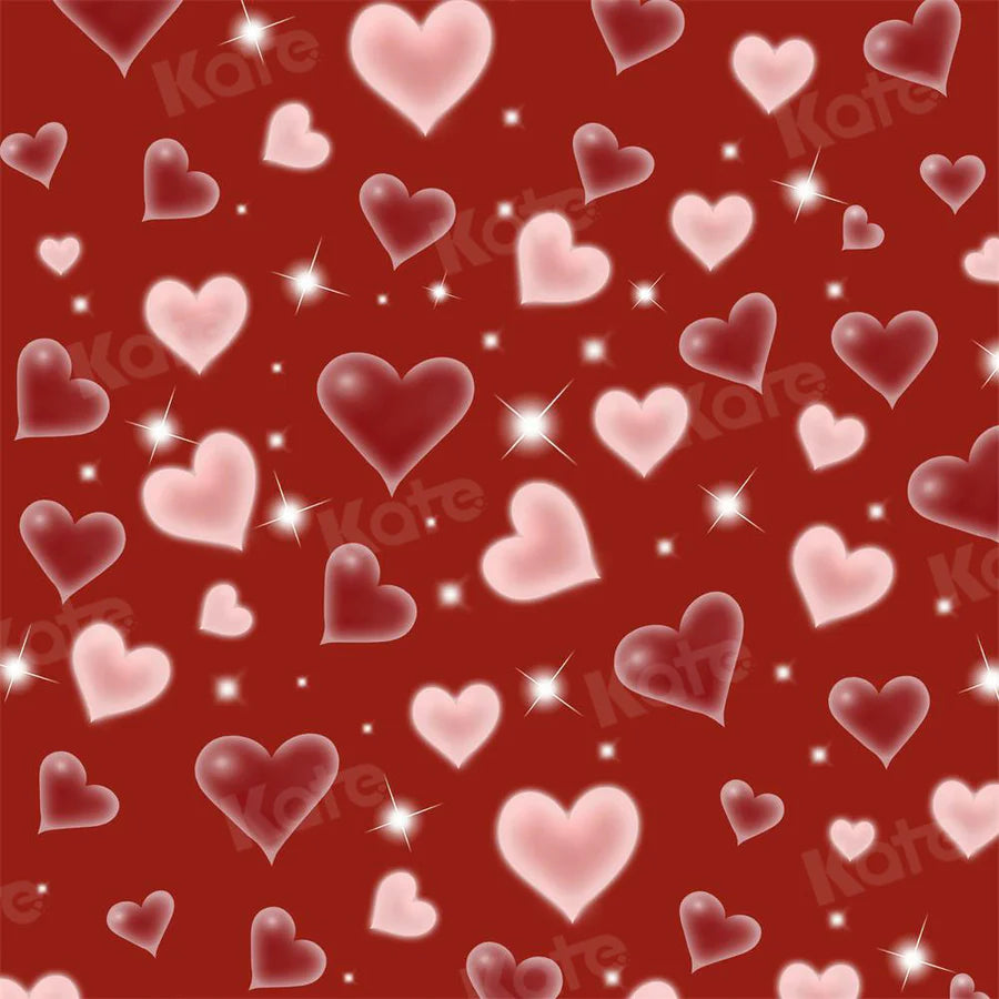 Kate 80 90's Valentinstag Hintergrund Rot Süßes Herz Liebe für Fotografie - Kate Backdrop.de
