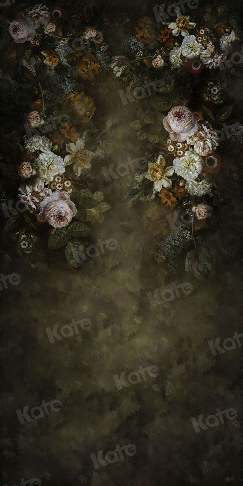 Kate Sweep Vintage Blumen Boudoir Hintergrund für Fotografie - Kate Backdrop.de