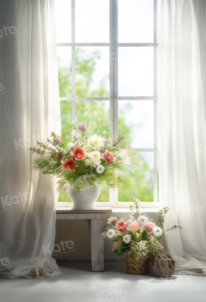 Kate Sommer/Frühling Fenster Raum Hintergrund von Chain Photography - Kate Backdrop.de