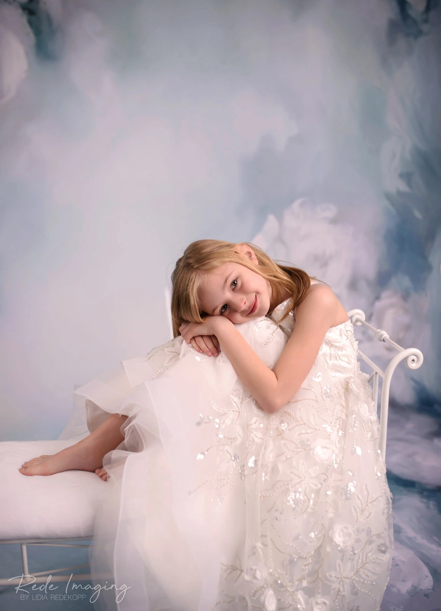 Kate Weiß Halter-Nacken Ballkleid Kinderkleider für die Fotografie - Kate Backdrop.de