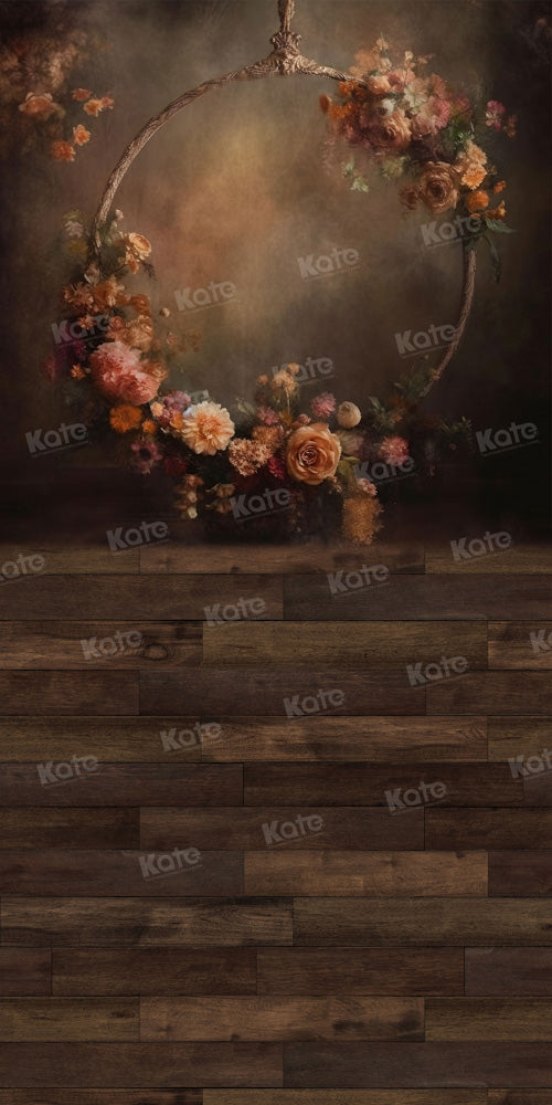 Kate Floral Arch Holzboden Hintergrund für Fotografie