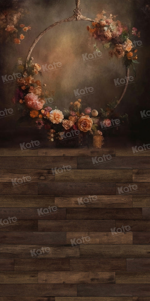 Kate Floral Arch Holzboden Hintergrund für Fotografie