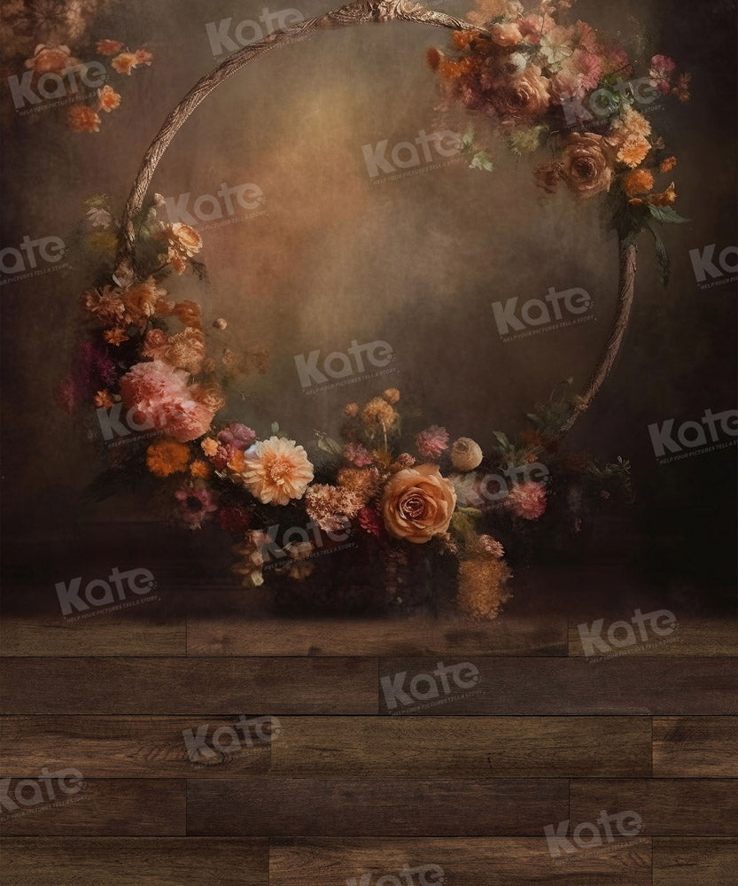 Kate Floral Arch Holzboden Hintergrund für Fotografie