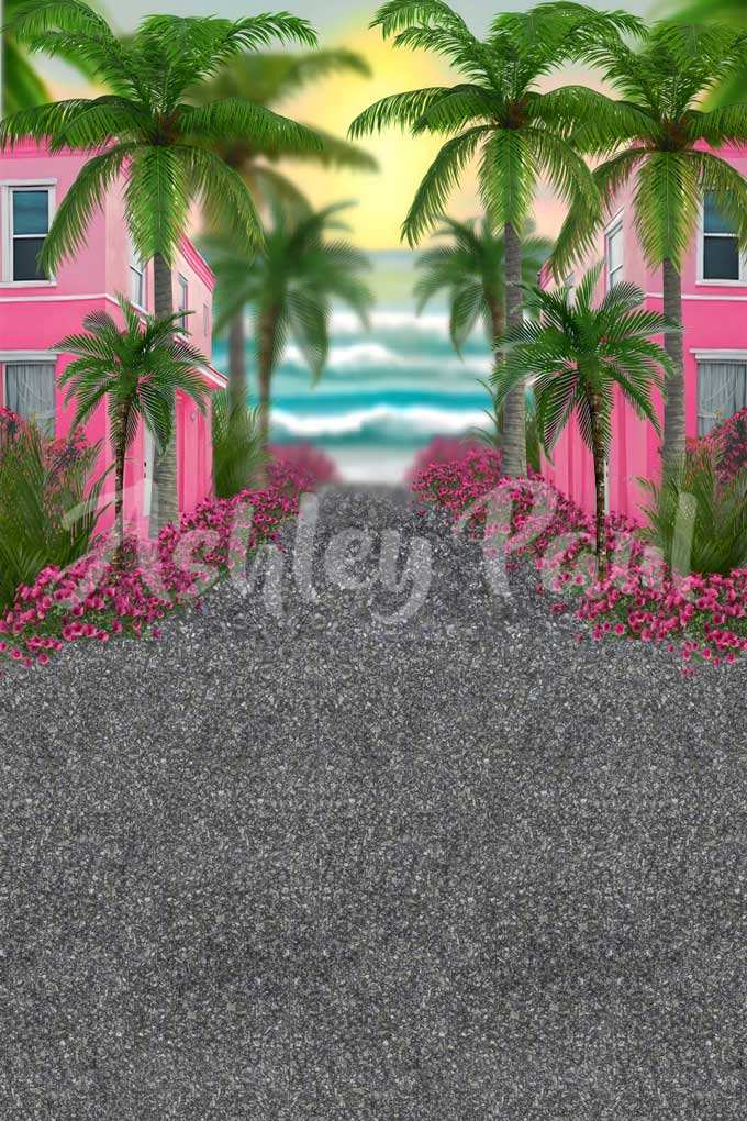 Kate Sommer Pool Party Puppe Traum nehmen Sie mich an den Strand Hintergrund von Ashley Paul - Kate Backdrop.de