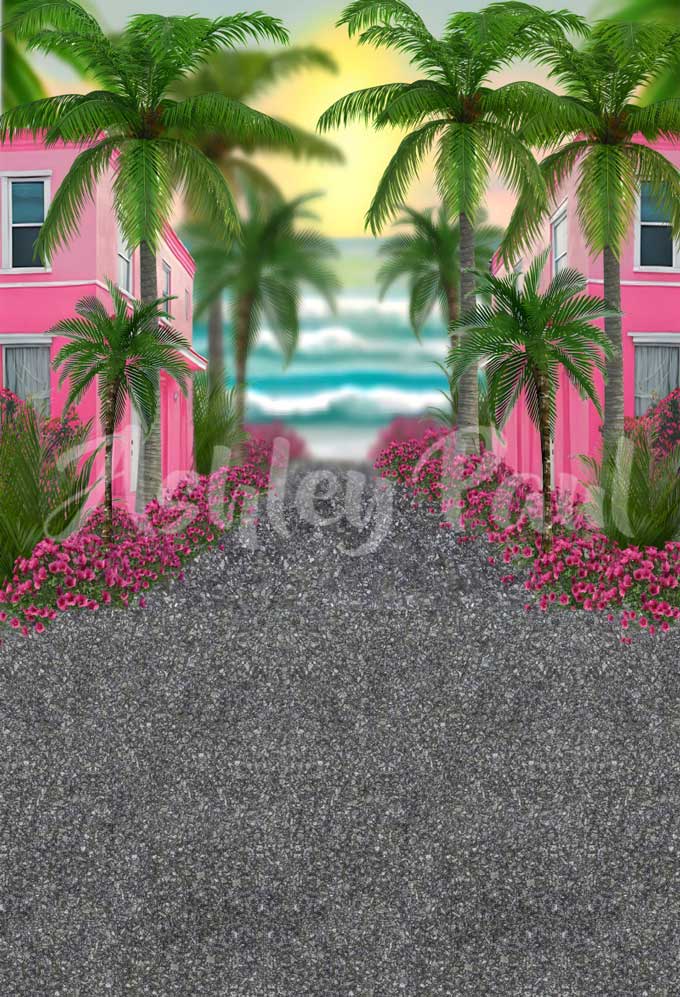 Kate Sommer Pool Party Puppe Traum nehmen Sie mich an den Strand Hintergrund von Ashley Paul - Kate Backdrop.de