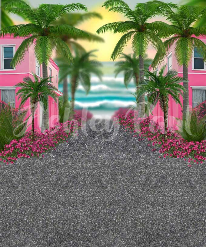 Kate Sommer Pool Party Puppe Traum nehmen Sie mich an den Strand Hintergrund von Ashley Paul - Kate Backdrop.de