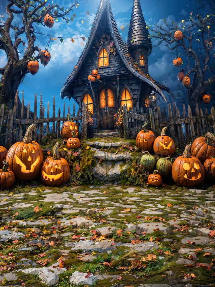 Kate Halloween Haus Hintergrund von Chain Photography - Kate Backdrop.de