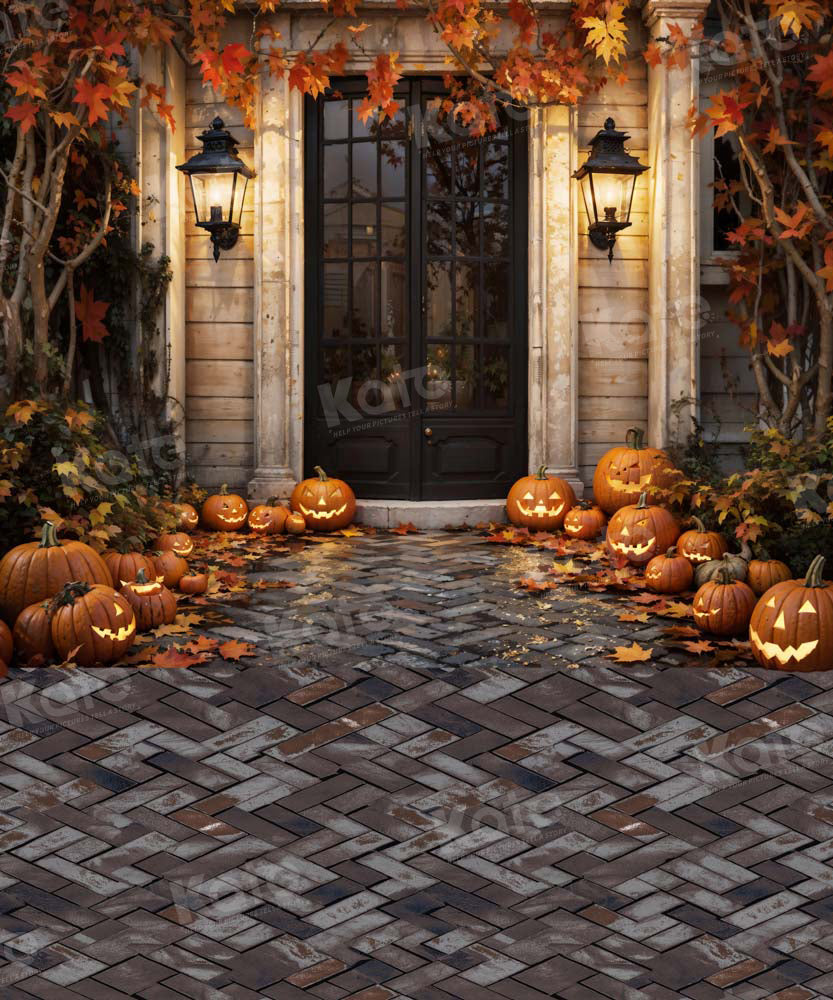 Kate Herbst Ahornblatt Kürbis Halloween Hintergrund von Emetselch - Kate Backdrop.de