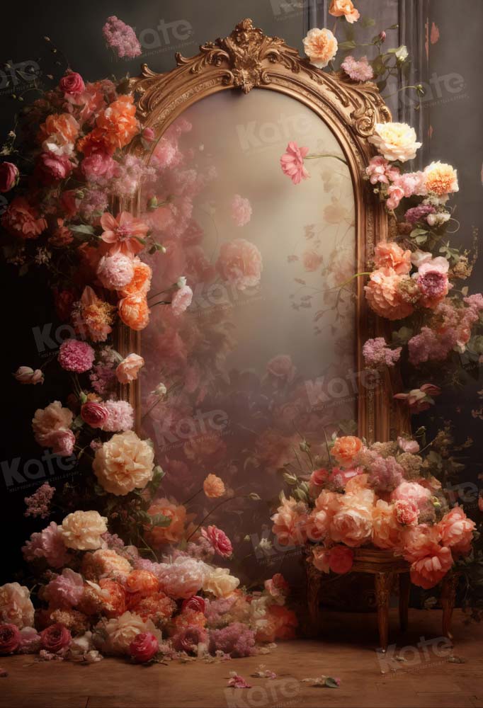 ⚡Blitzangebote #1-Kate Rosa Blumenspiegel Hintergrund - Kate Backdrop.de