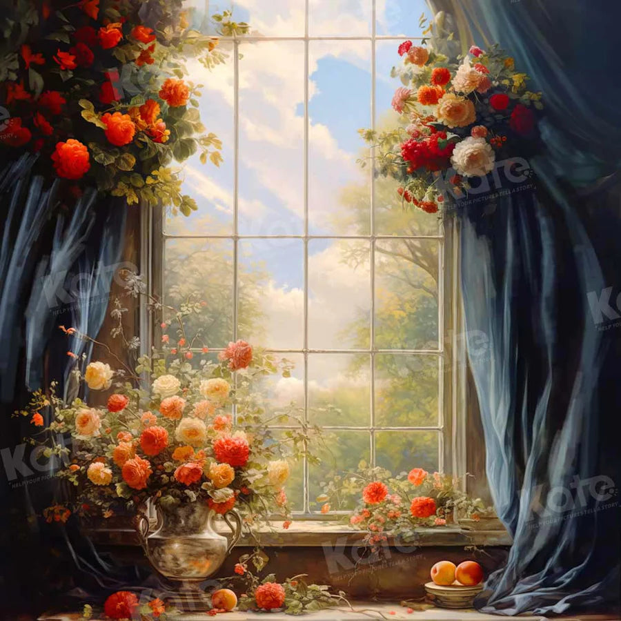 Kate Valentine Blume Bogen Fenster Hintergrund von GQ - Kate Backdrop.de