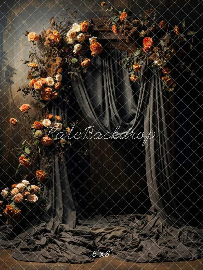 Kate Kunstvoller gelber Blumenvorhang Hintergrund von Chain Photography - Kate Backdrop.de