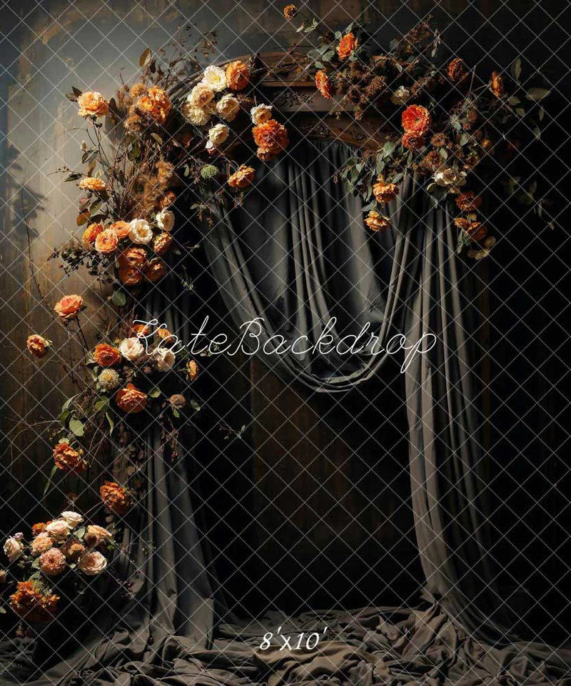 Kate Kunstvoller gelber Blumenvorhang Hintergrund von Chain Photography - Kate Backdrop.de