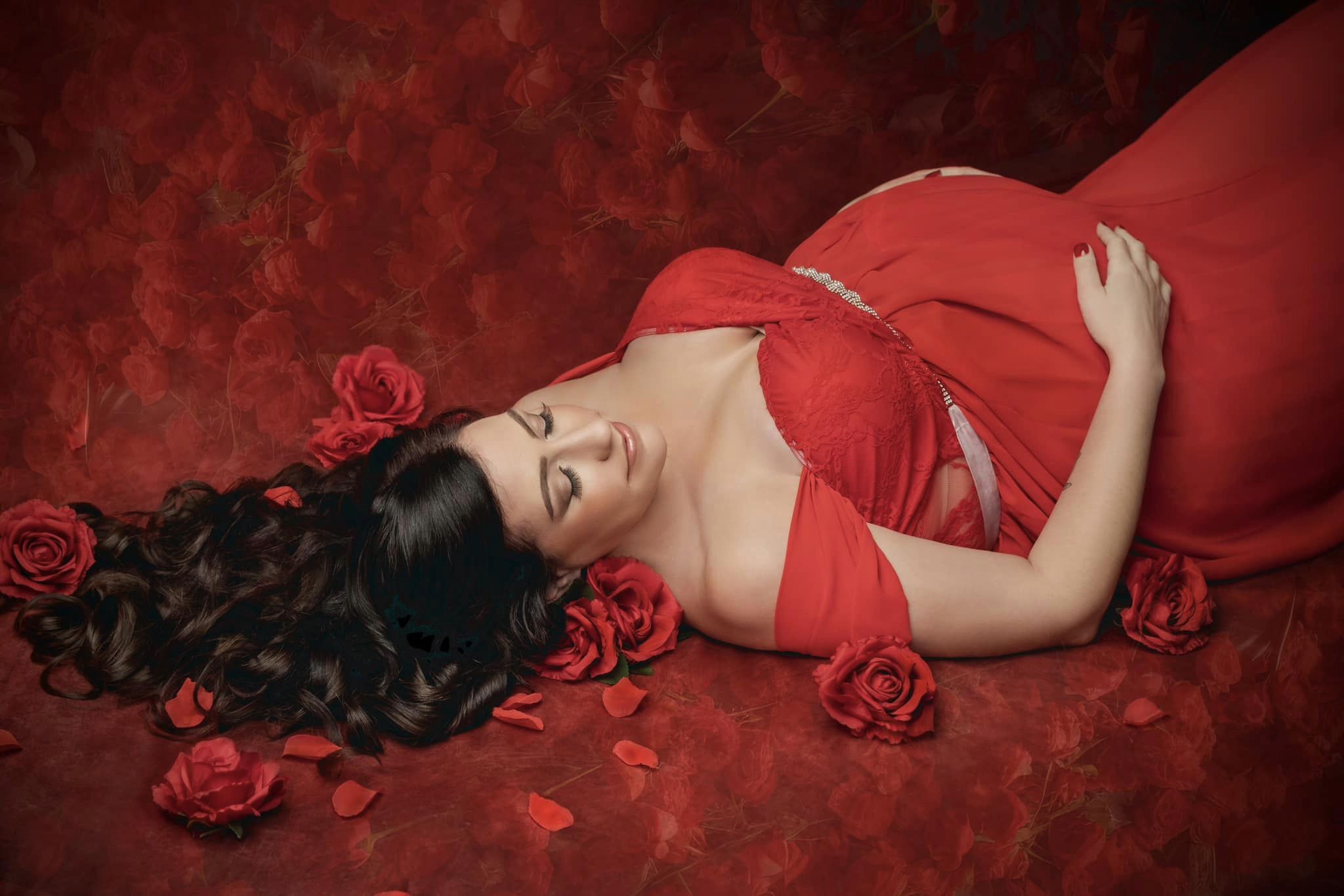 Kate Rote Vintage abstrakten Hintergrund - Kate Backdrop.de