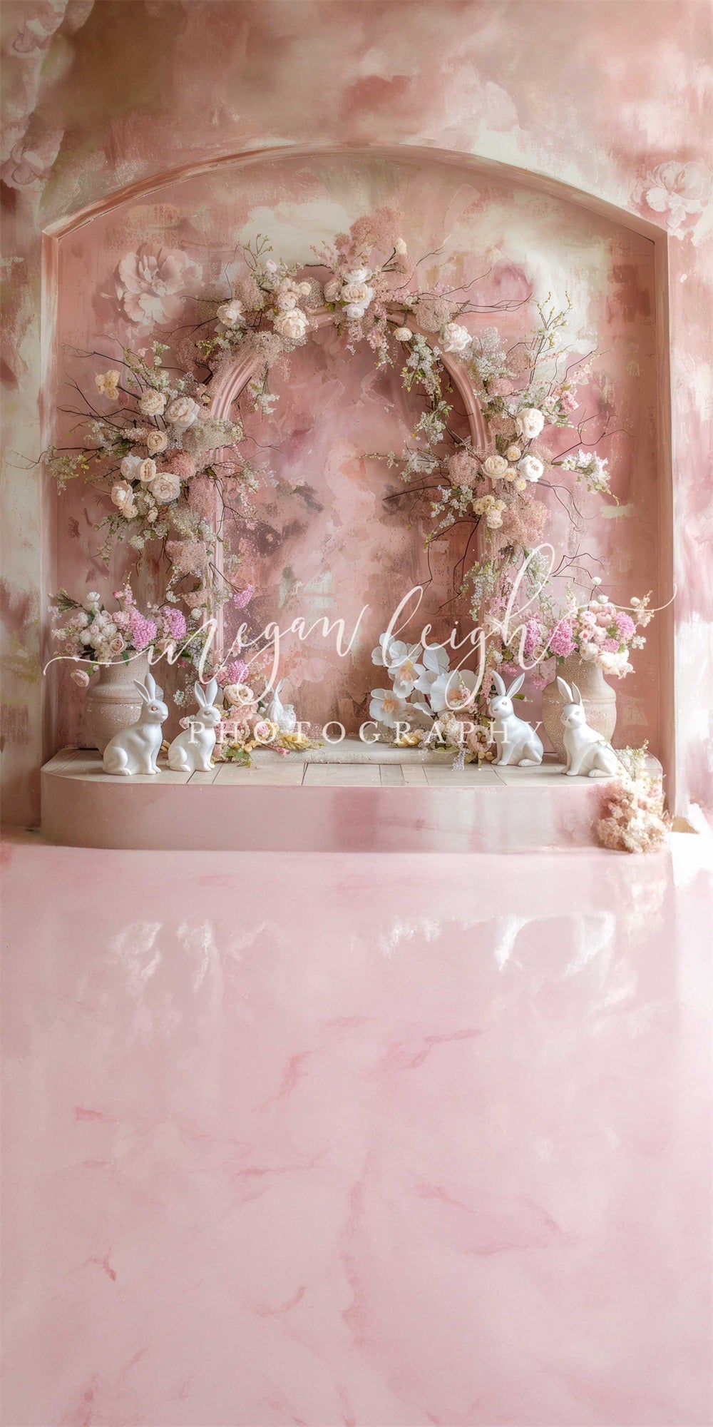 Kate Fegen Sie den Pink Bunny Arch Hintergründe Entworfen von Megan Leigh Photography - Kate Backdrop.de