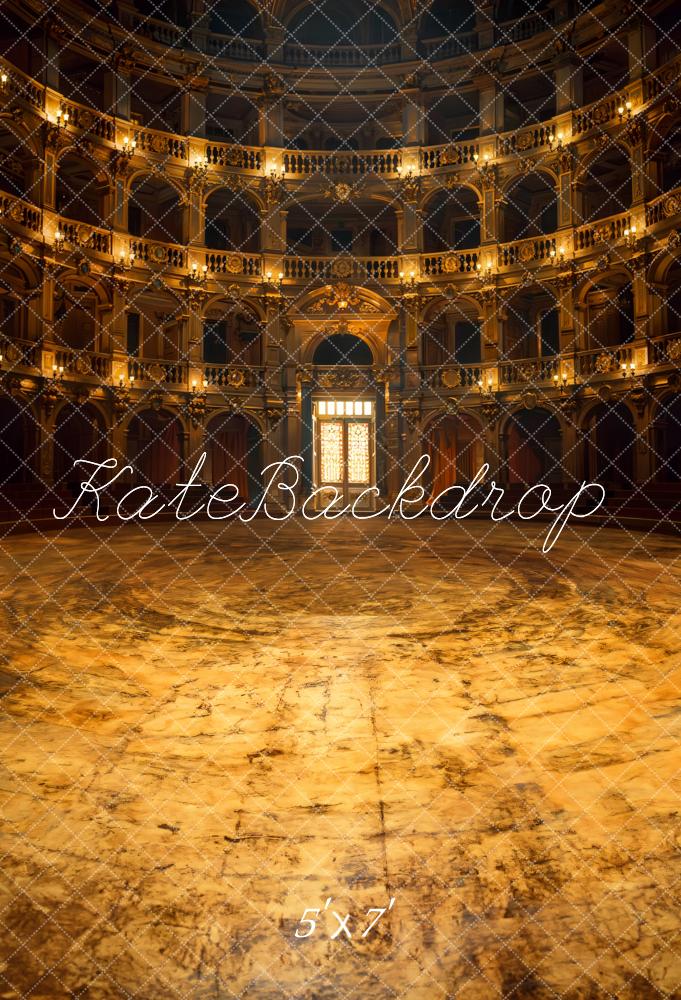 Kate Braunes Großes Helles Gewölbtes Ballett Bühnenschloss Hintergrund Entworfen von Emetselch - Kate Backdrop.de