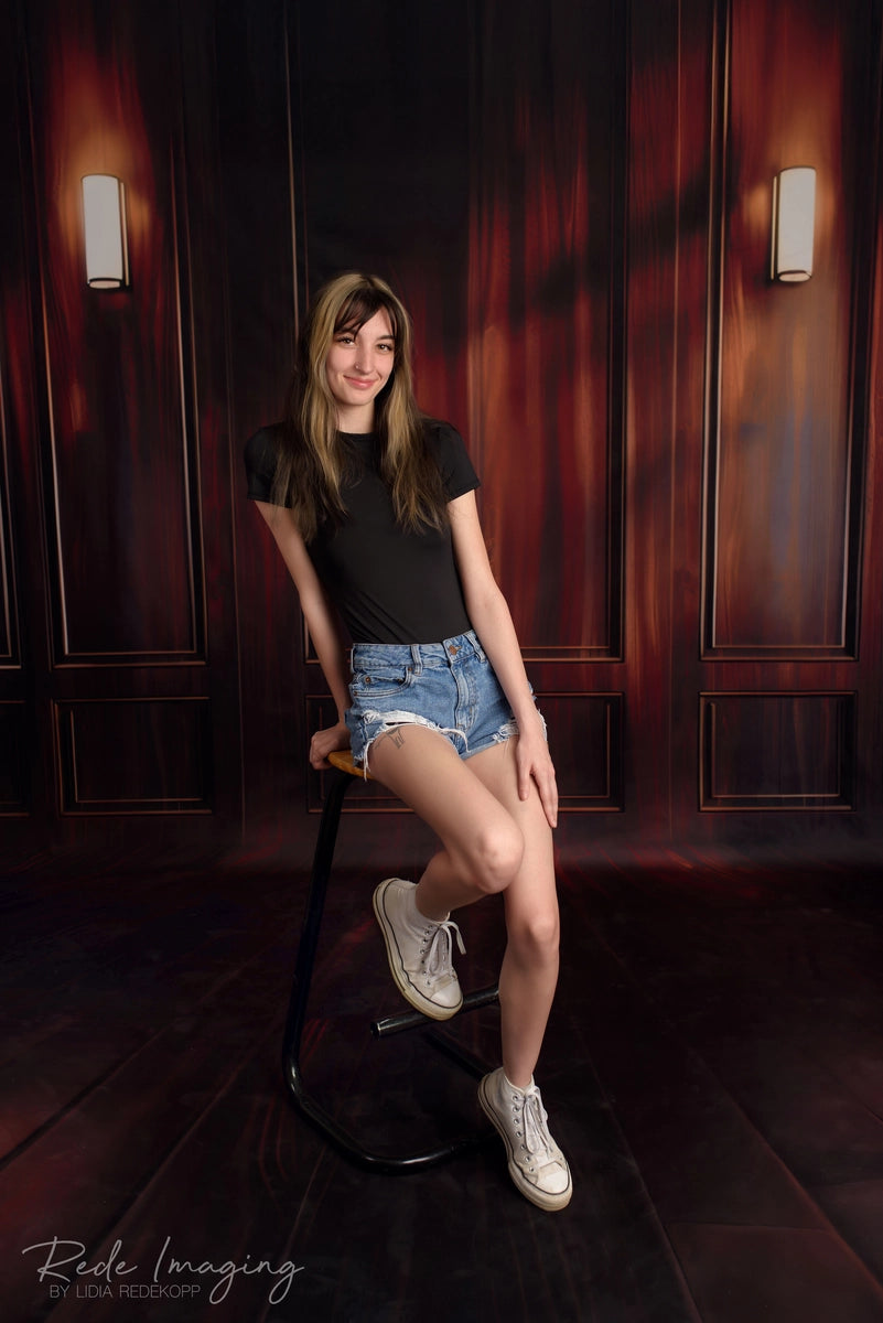⚡Blitzangebote #2-Kate Boudoir Braun Holz Wand Kombi-Hintergrund - Kate Backdrop.de