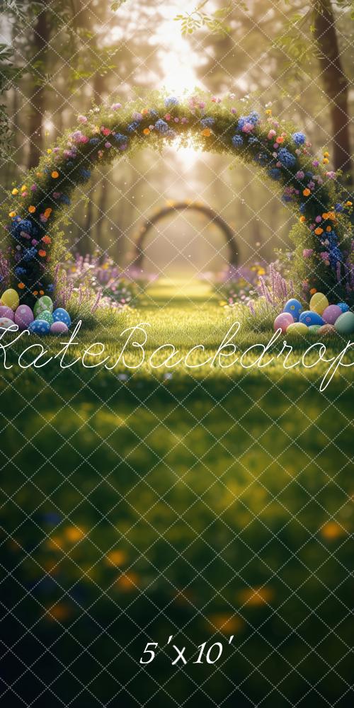 Kate Verträumte Ostern Blumenbogen Pfad Kombi-Hintergrund von Patty Robert - Kate Backdrop.de