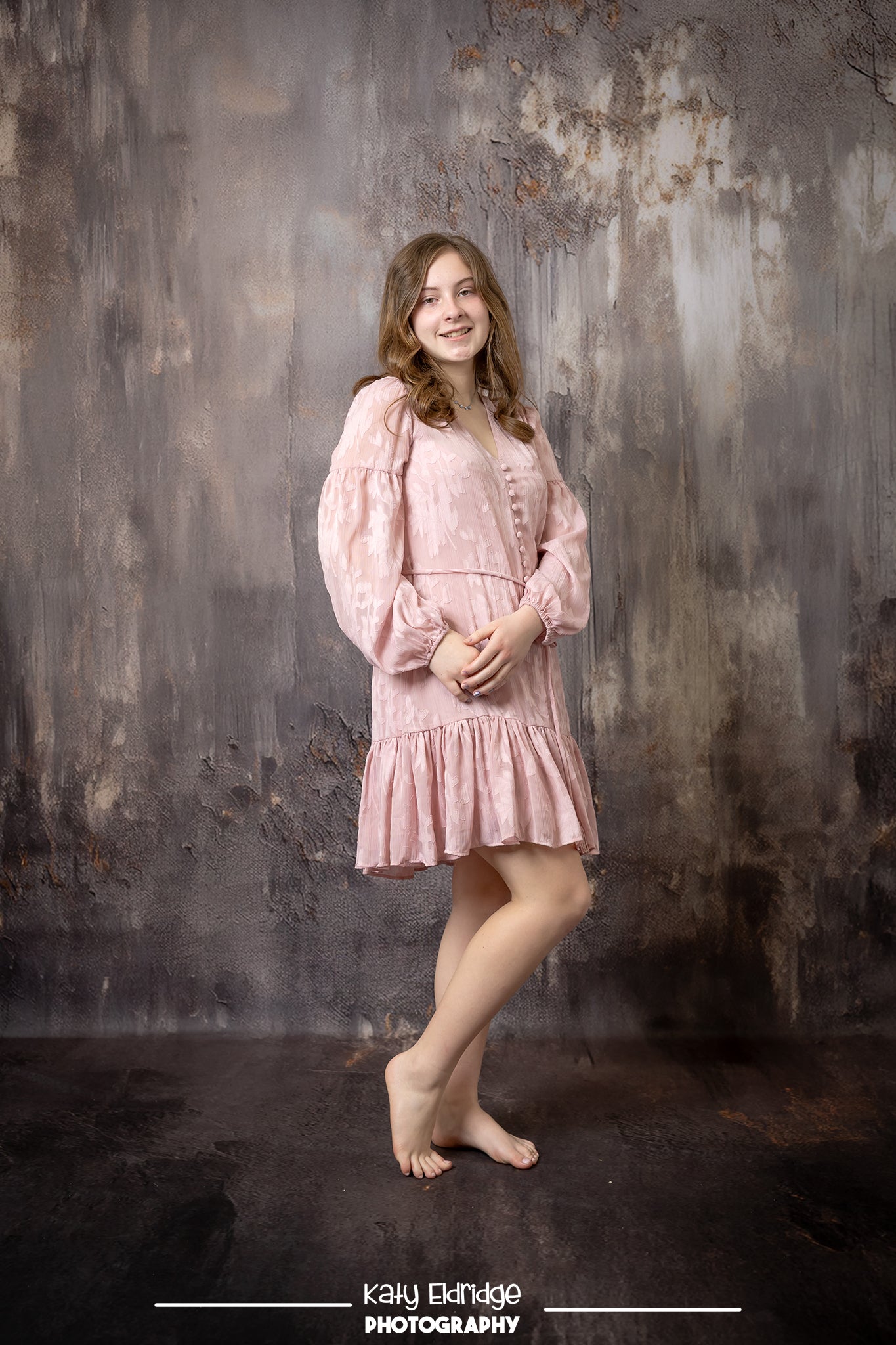 Kate Abstrakte Vintage Textur Grau Braun Kombi-Hintergrund von Mandy Ringe - Kate Backdrop.de