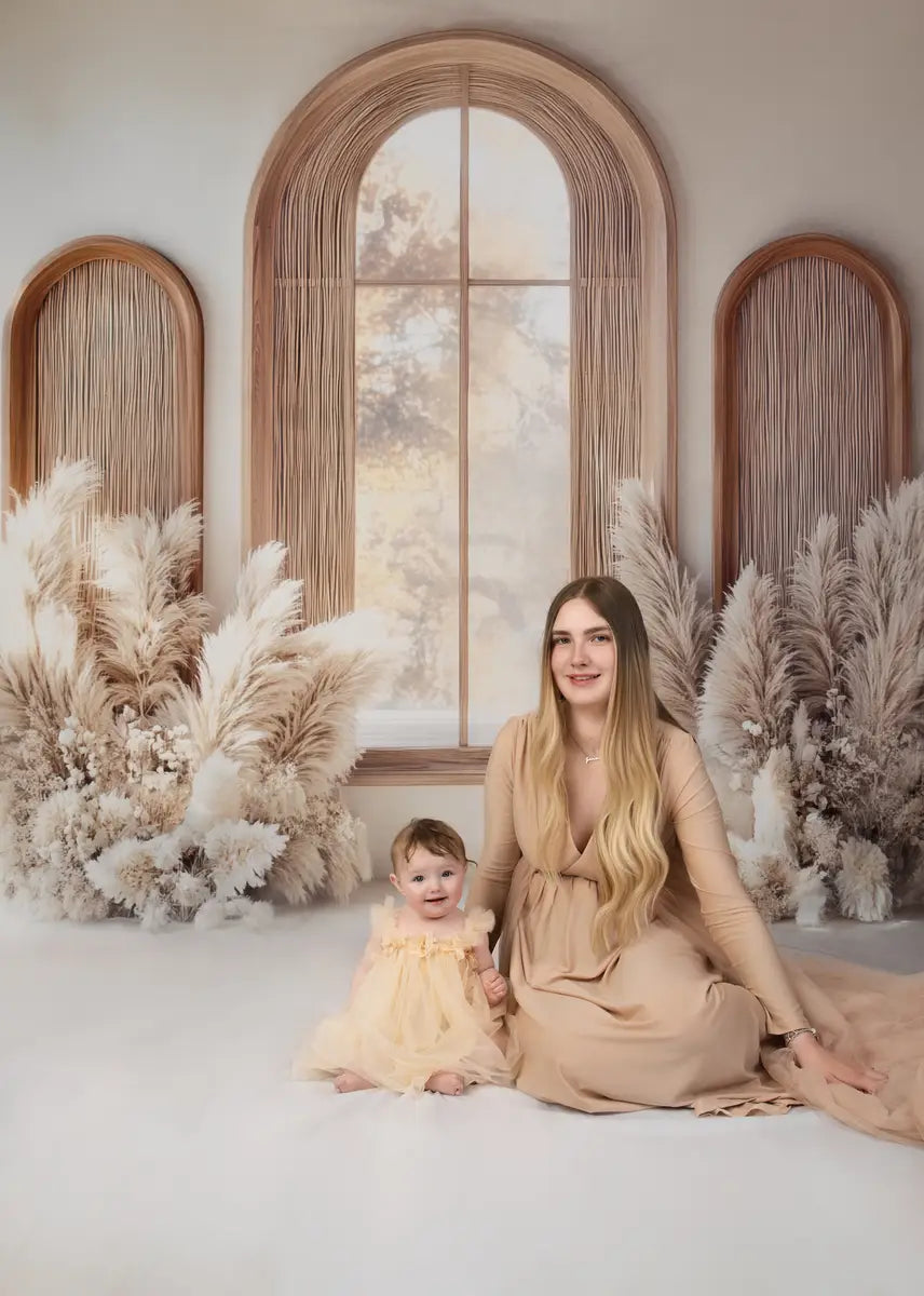 Kate Boho-Bogenfenster Pampas Kombi-Hintergrund von Mini MakeBelieve - Kate Backdrop.de