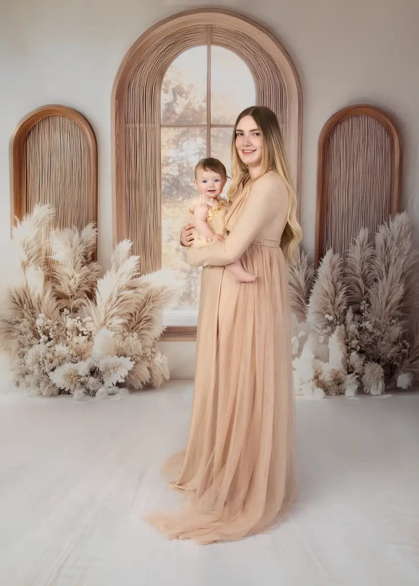 Kate Boho-Bogenfenster Pampas Kombi-Hintergrund von Mini MakeBelieve - Kate Backdrop.de