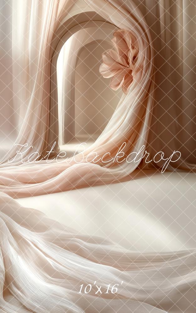 ⚡Blitzangebote #2-Kate Bogen Weicher Pfirsich-Satin-Vorhang Kombi-Hintergrund - Kate Backdrop.de