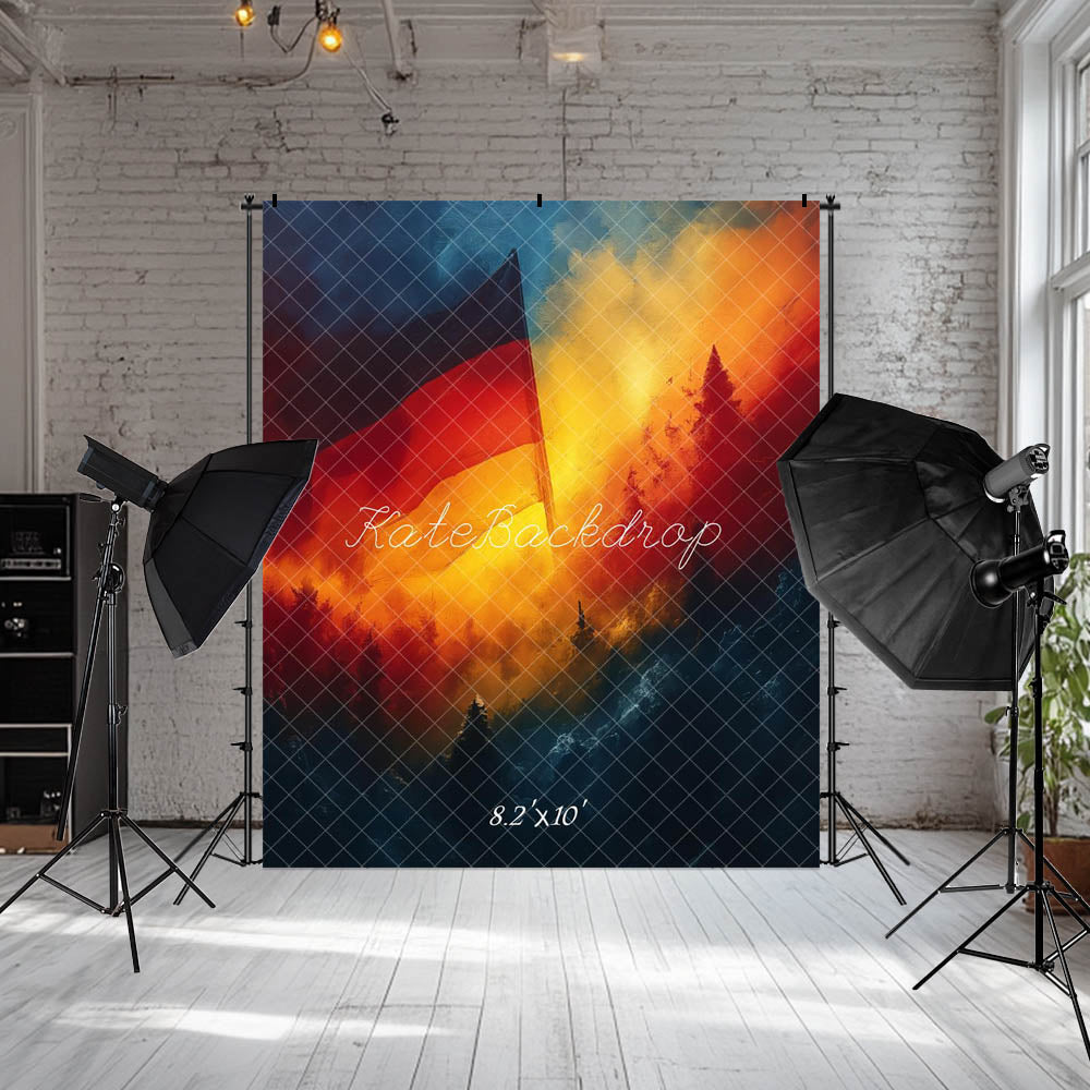 Kate Abstrakt Deutsche Flagge Nationalfeiertag Fleece Hintergrund - Kate Backdrop.de