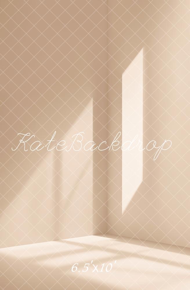 Kate Mode Minimalistische Beige Licht Ecke Wand Hintergrund Entworfen von Chain Photography - Kate Backdrop.de