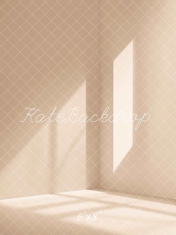 Kate Mode Minimalistische Beige Licht Ecke Wand Hintergrund Entworfen von Chain Photography - Kate Backdrop.de