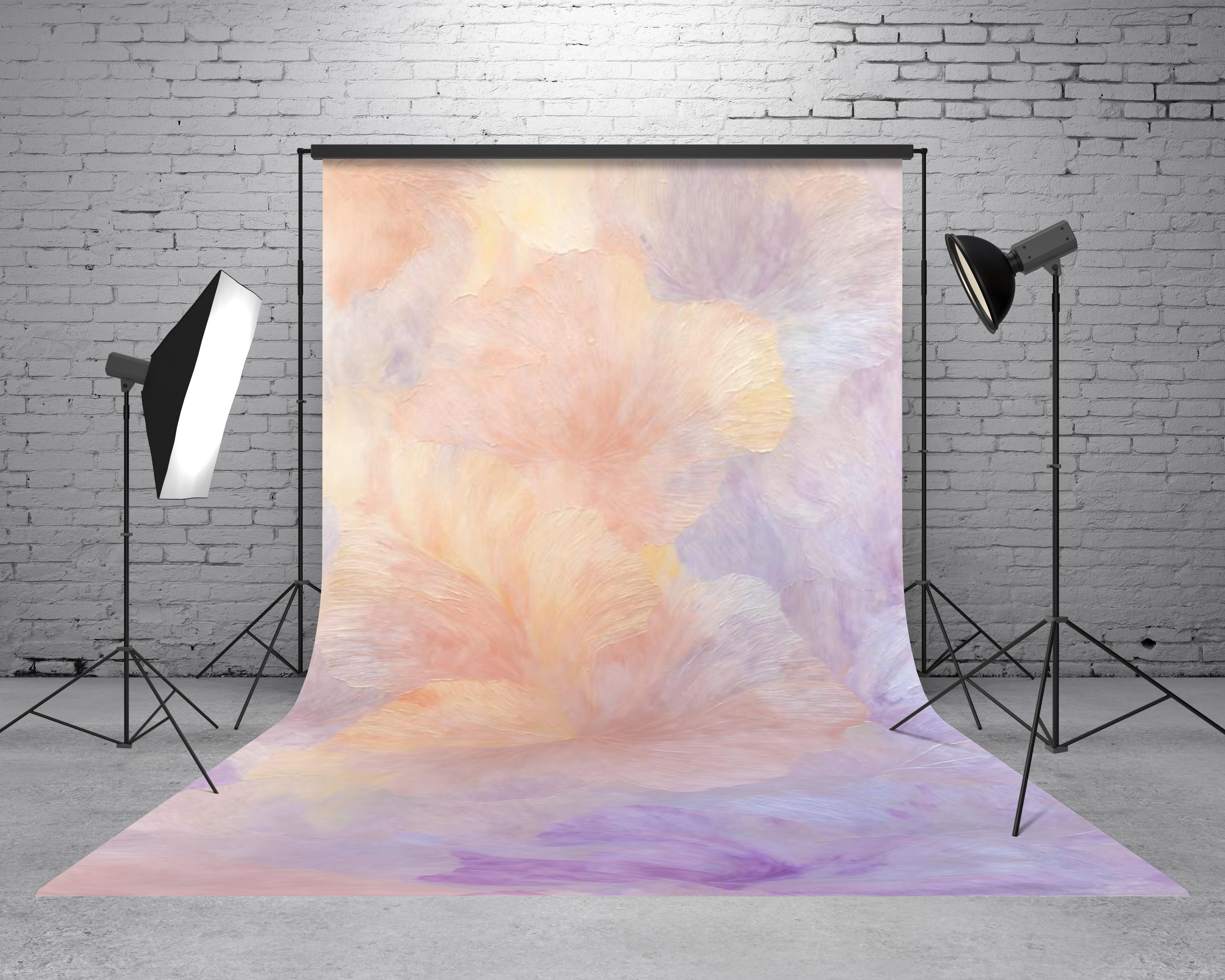 Kate Pastellrosa Bunte Rosa Lila Blumen Abstrakt Hintergrund Entworfen von Chain Photography - Kate Backdrop.de