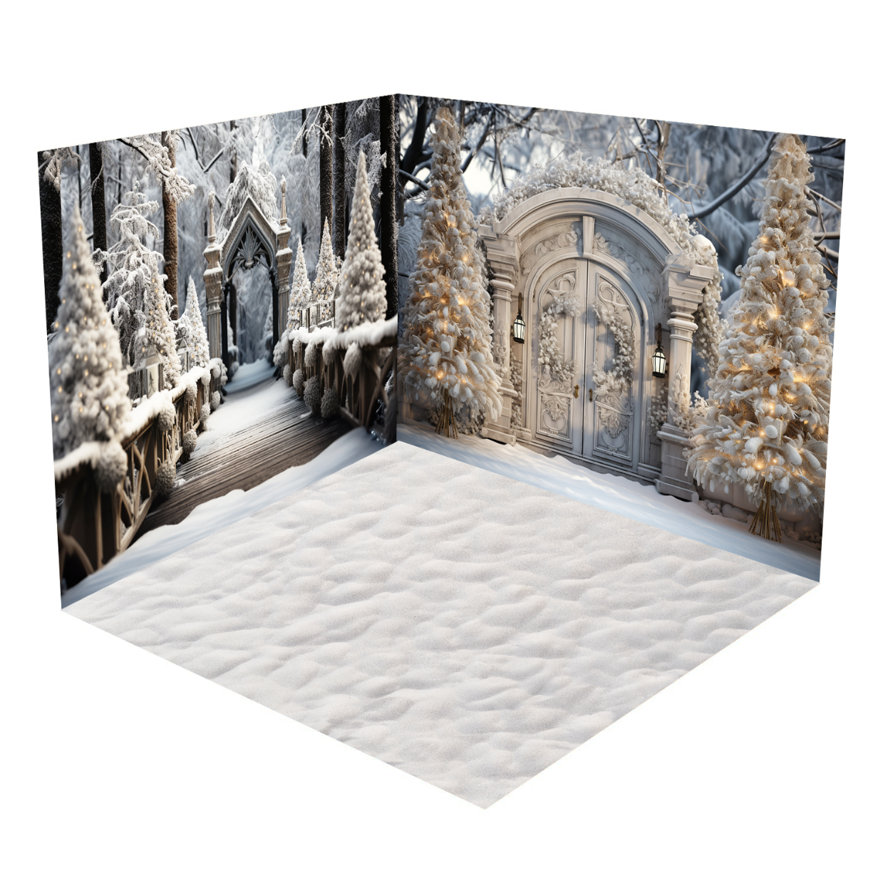 Kate Weihnachten Schnee Ansicht Baum Zimmer Set (8ftx8ft&10ftx8ft&8ftx10ft) - Kate Backdrop.de