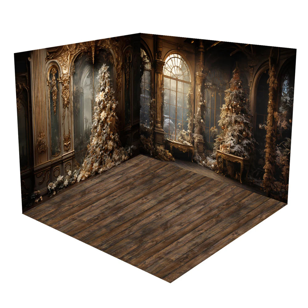 Kate Weihnachten Vintage Baum Retro Zimmer Set (8ftx8ft&10ftx8ft&8ftx10ft) - Kate Backdrop.de