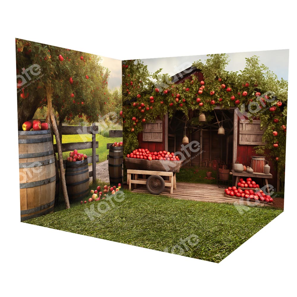 Kate Herbst/Herbst Apfelbaum-Erntezimmer-Set(8ftx8ft&10ftx8ft&8ftx10ft) - Kate Backdrop.de