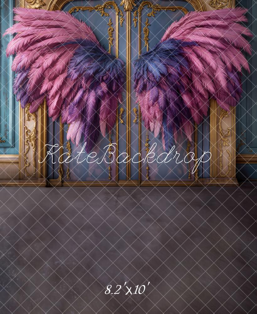 Kate Rosa Feder Flügel Vintage Tür Fleece Hintergrund - Kate Backdrop.de