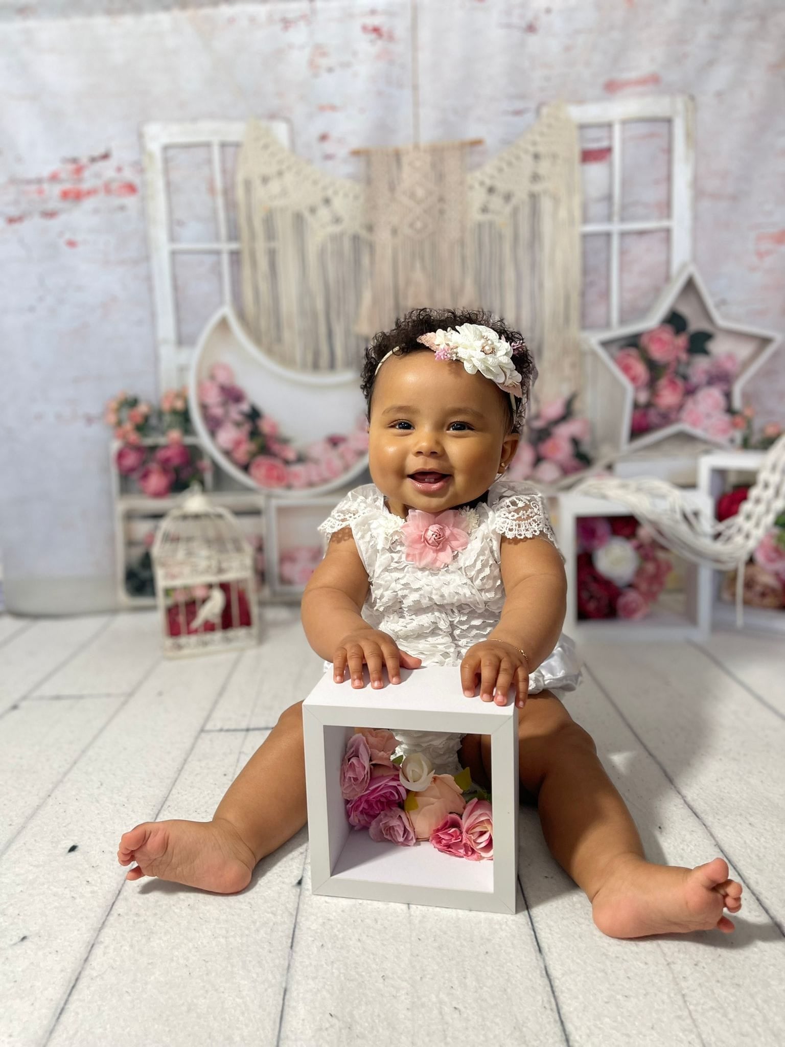 Kate Cake Smash Geburtstag Hintergrund Blumen für die Fotografie - Kate Backdrop.de