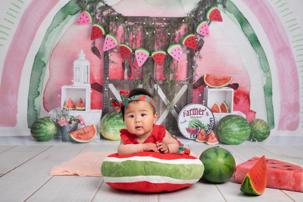 Kate Wassermelonen Geburtstag Hintergrund von Mandy Ringe Photography - Kate Backdrop.de