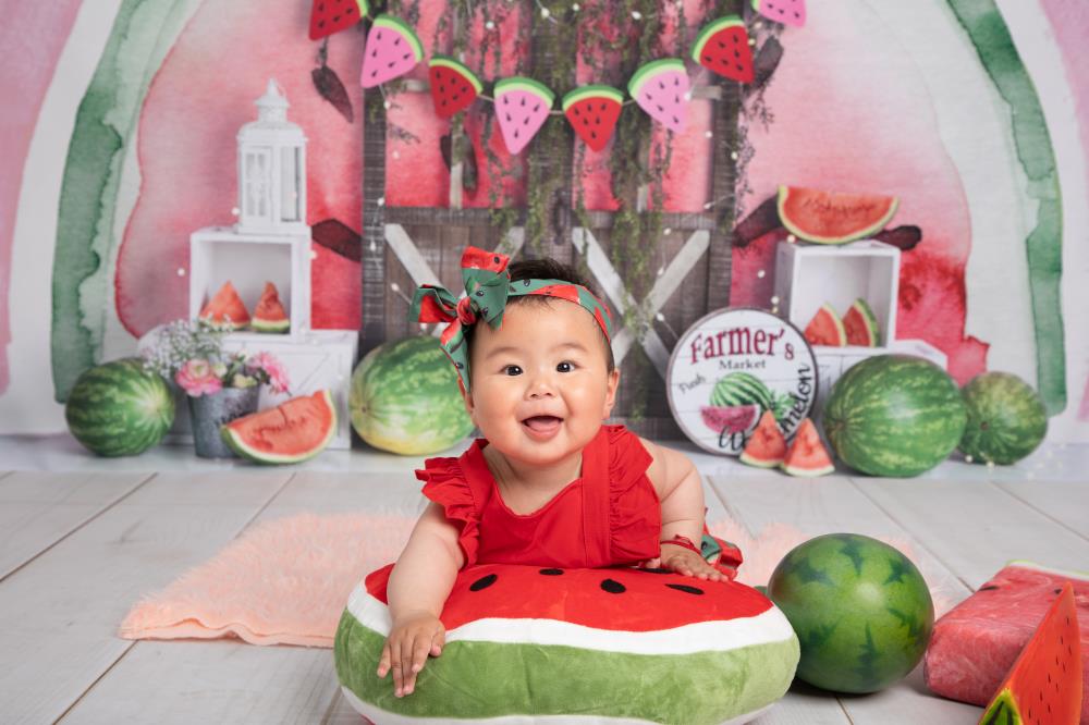 Kate Wassermelonen Geburtstag Hintergrund von Mandy Ringe Photography - Kate Backdrop.de